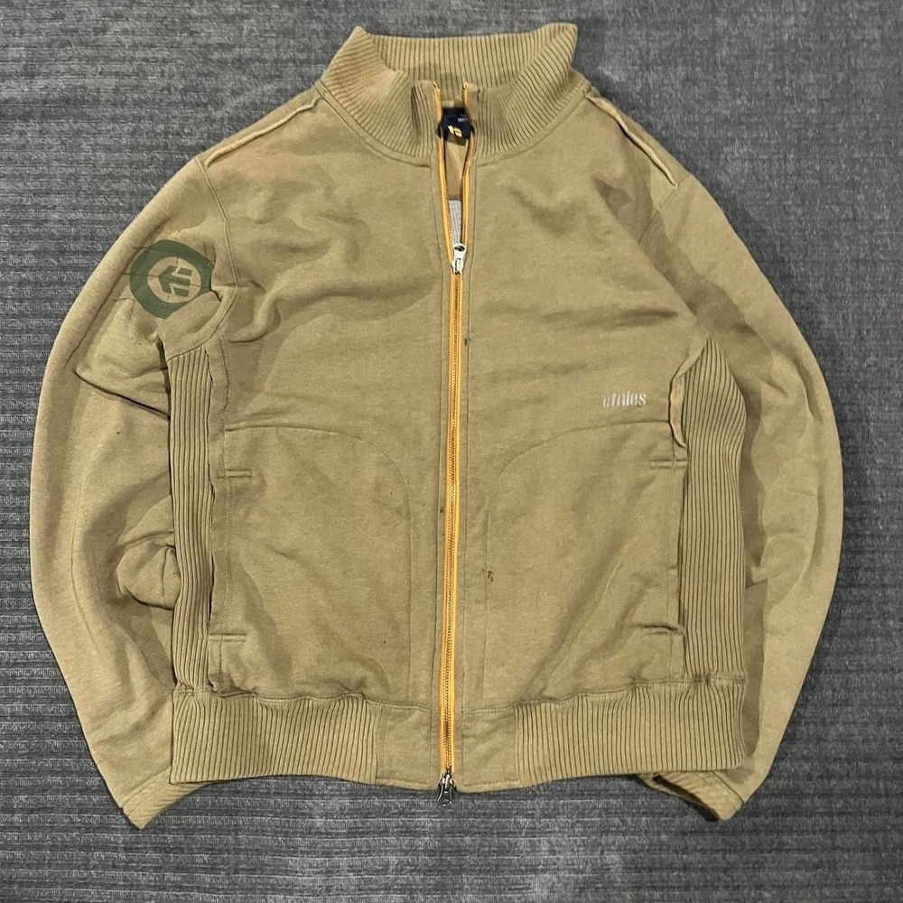 Y2K Etnies Zip Up Hoodie Jacket Green Skater Grunge Style Med
